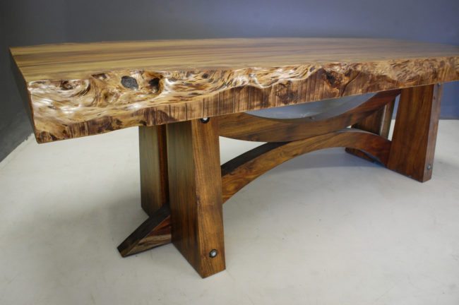 Alsace Dining Table with Waney Edge Top