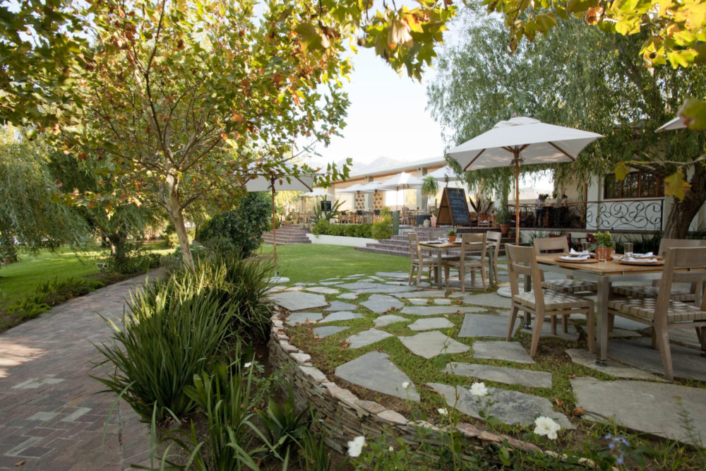 Outdoor Furniture at Restaurant Entrance
