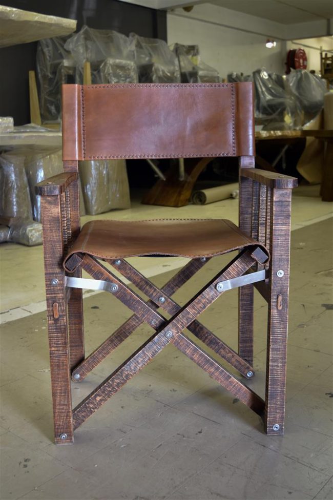 Custom Directors Chair in French Oak